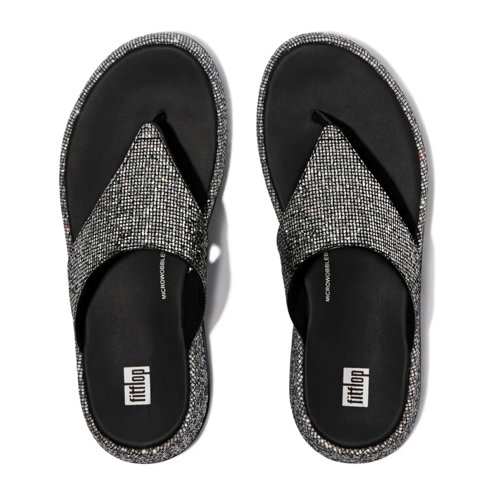 รองเท้าแตะแบบหูหนีบ ผู้หญิง รุ่น F-MODE GLITTERBALL FLATFORM TOE-POST SANDALS