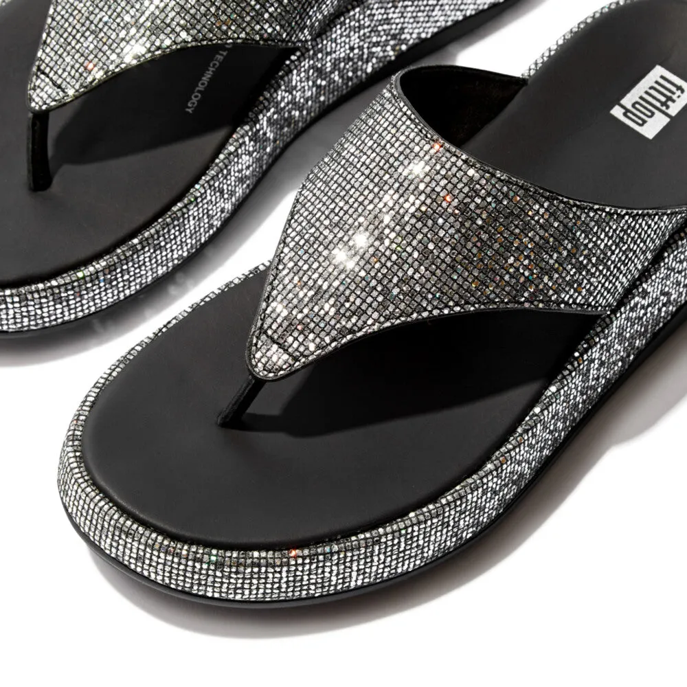 รองเท้าแตะแบบหูหนีบ ผู้หญิง รุ่น F-MODE GLITTERBALL FLATFORM TOE-POST SANDALS