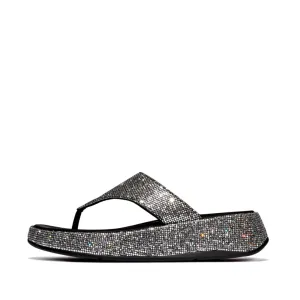 รองเท้าแตะแบบหูหนีบ ผู้หญิง รุ่น F-MODE GLITTERBALL FLATFORM TOE-POST SANDALS