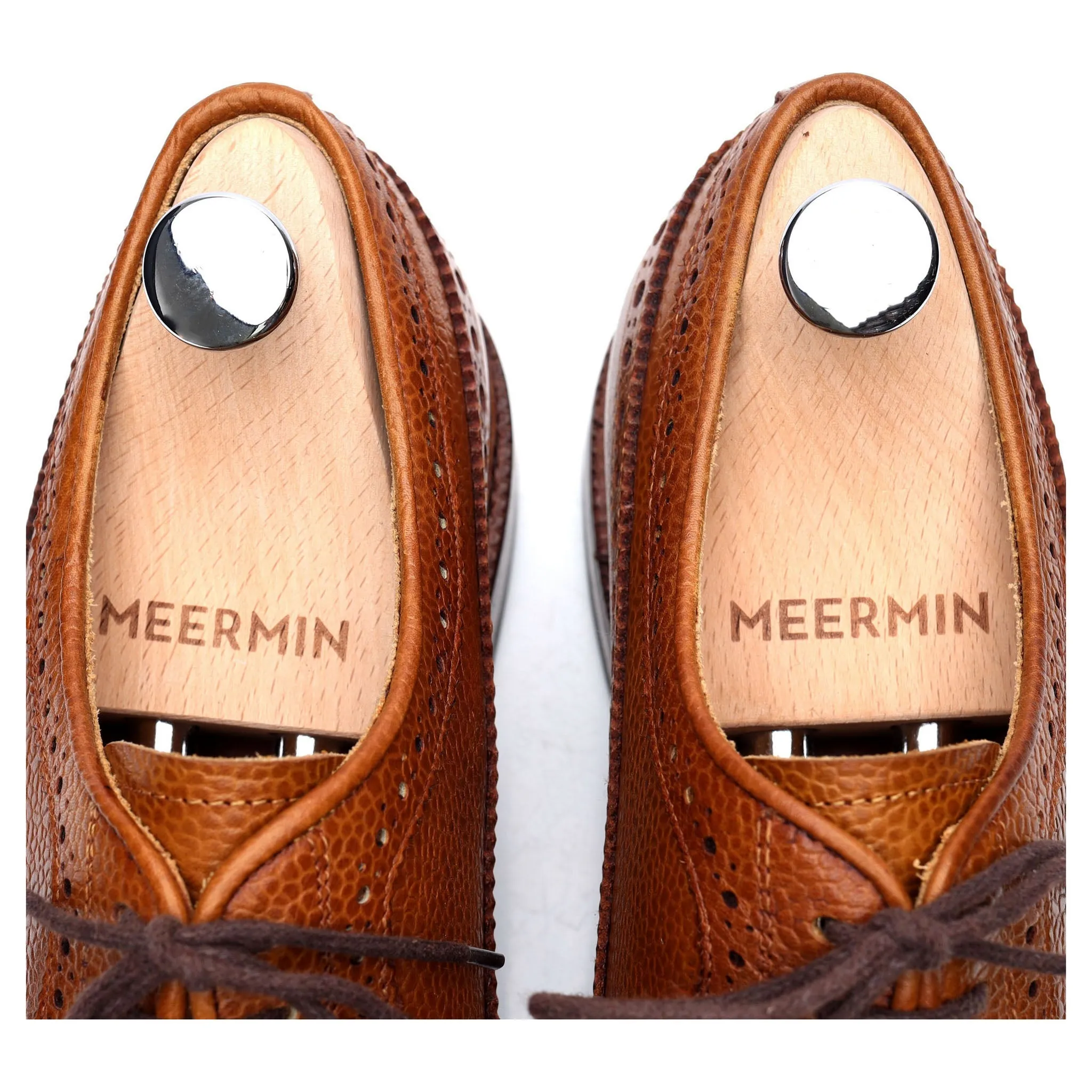 '101375' Tan Brown Leather Derby Brogues UK 8 E