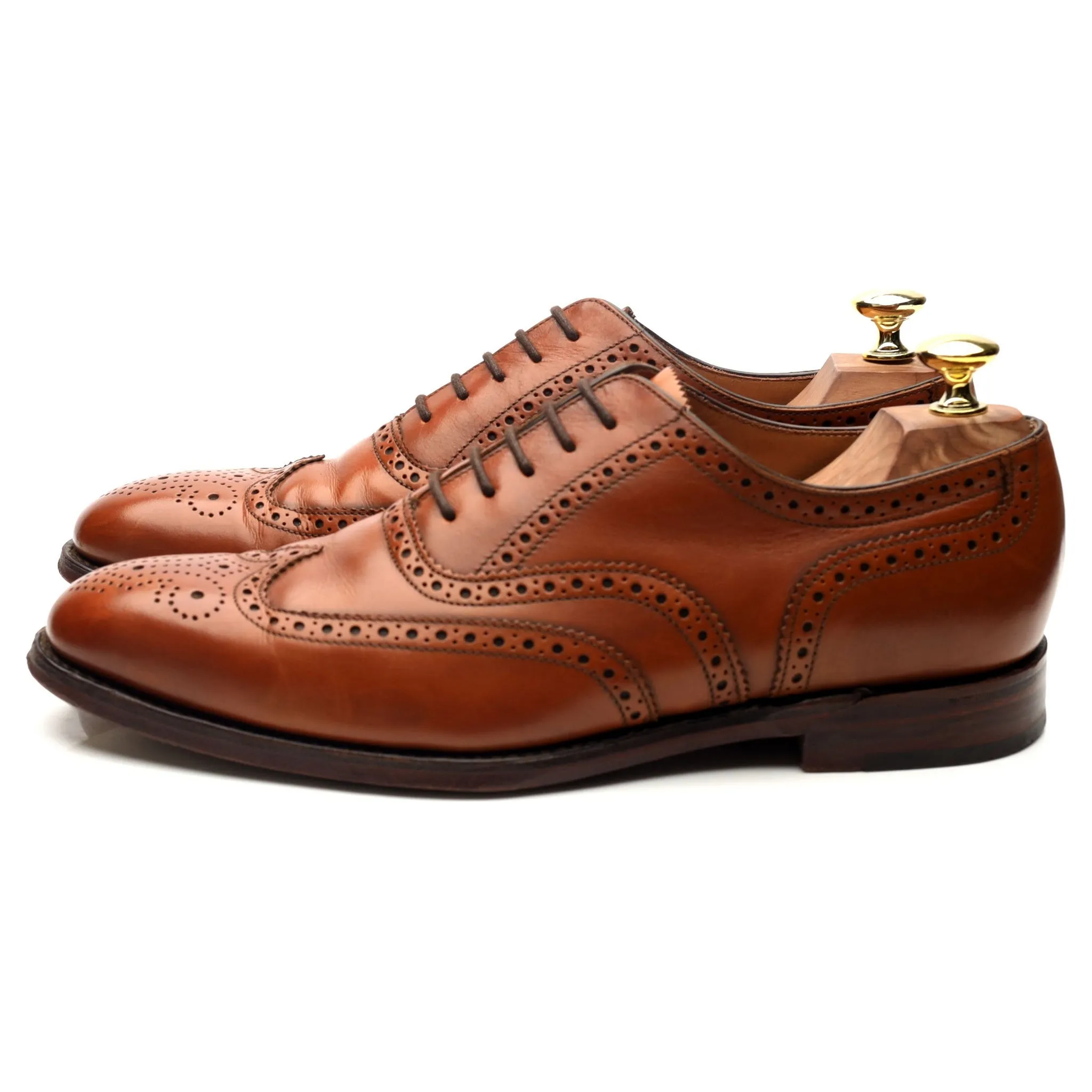 1880 'Buckingham' Tan Brown Leather Oxford Brogues UK 7.5 F