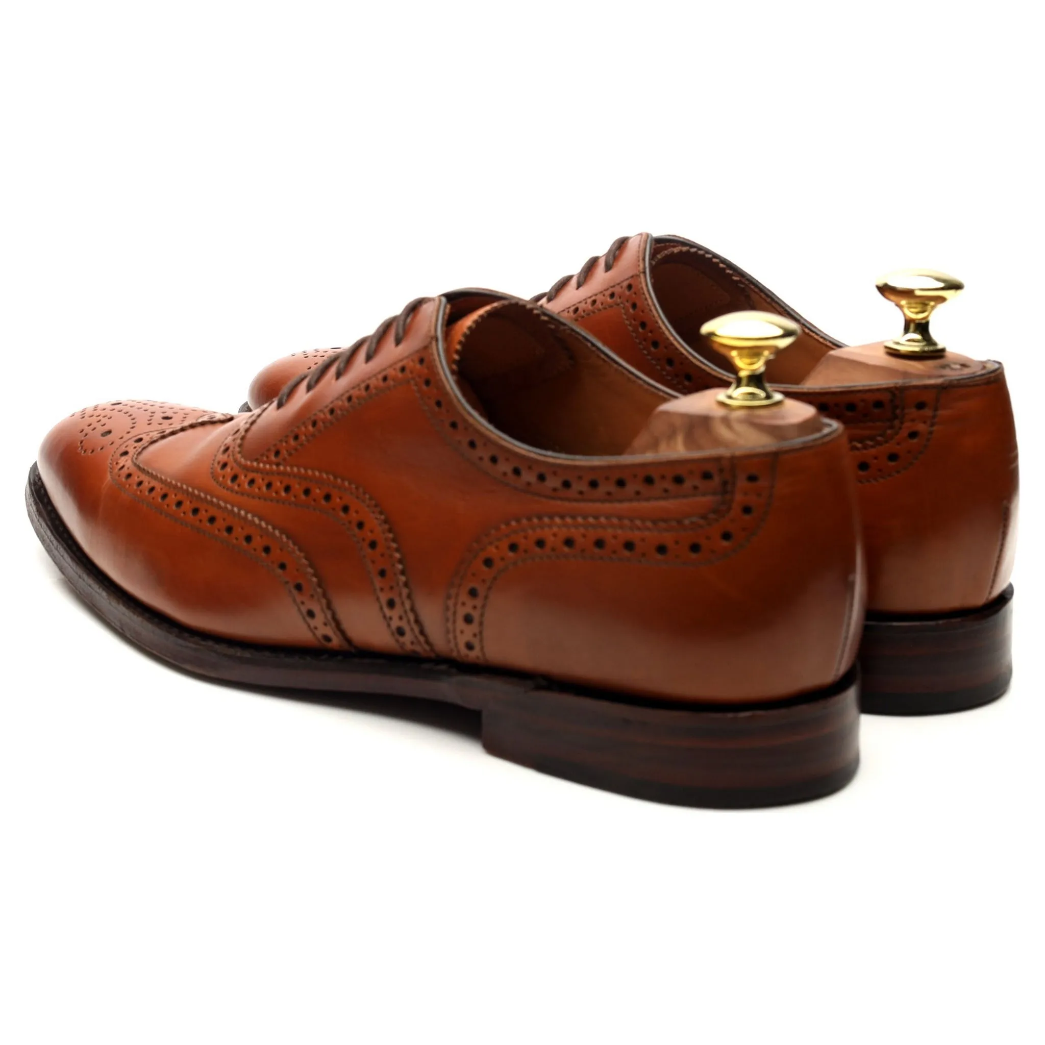 1880 'Buckingham' Tan Brown Leather Oxford Brogues UK 7.5 F