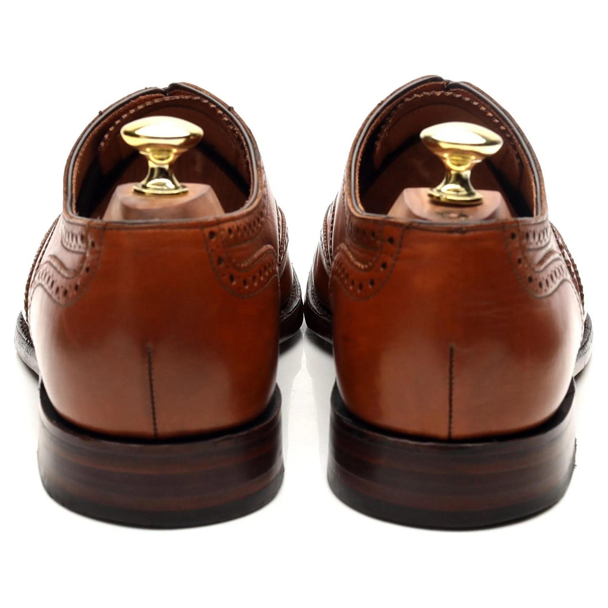 1880 'Buckingham' Tan Brown Leather Oxford Brogues UK 7.5 F