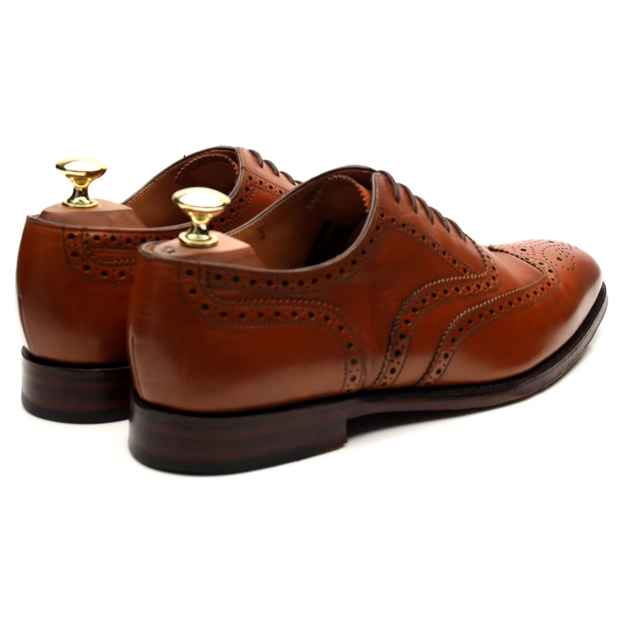 1880 'Buckingham' Tan Brown Leather Oxford Brogues UK 7.5 F