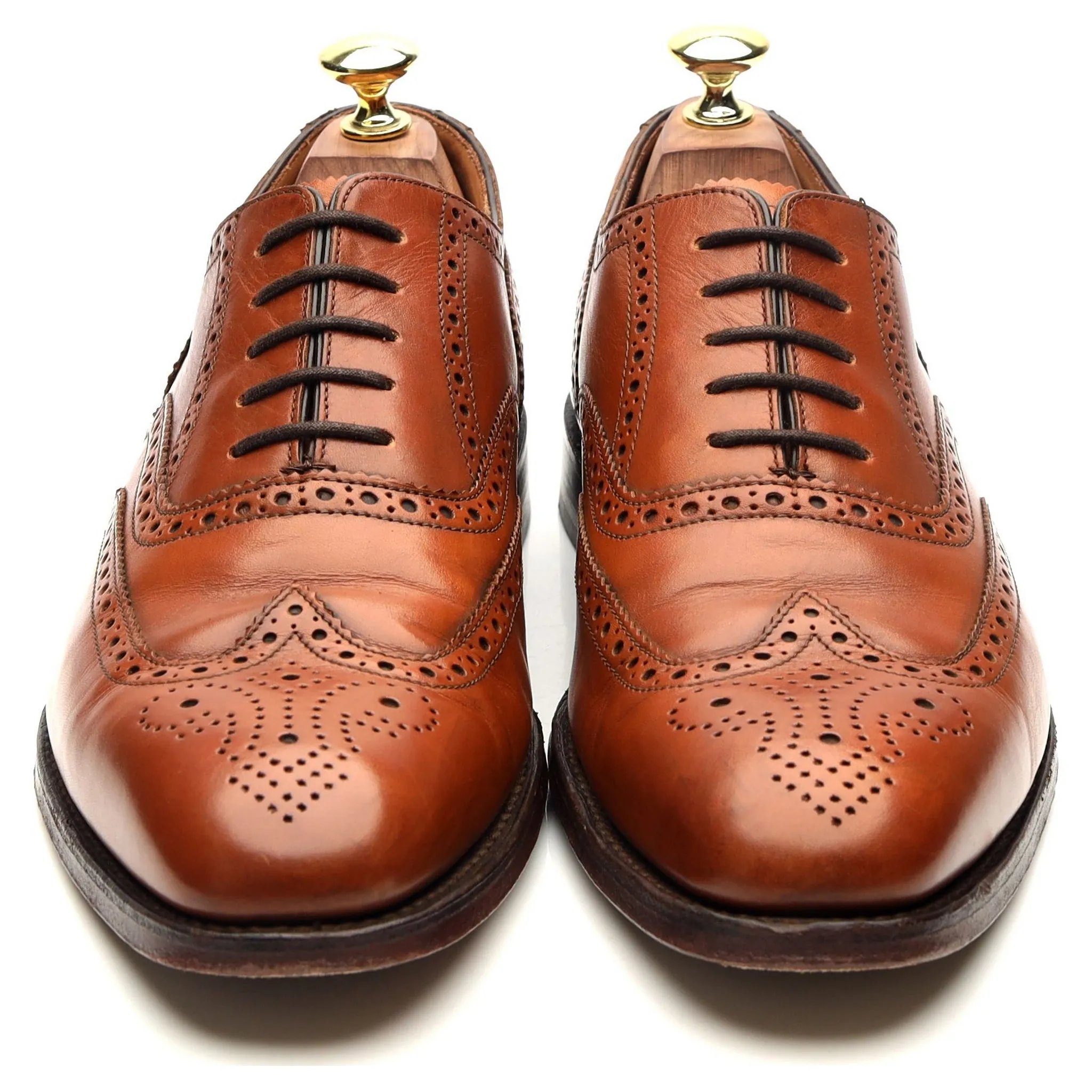 1880 'Buckingham' Tan Brown Leather Oxford Brogues UK 7.5 F