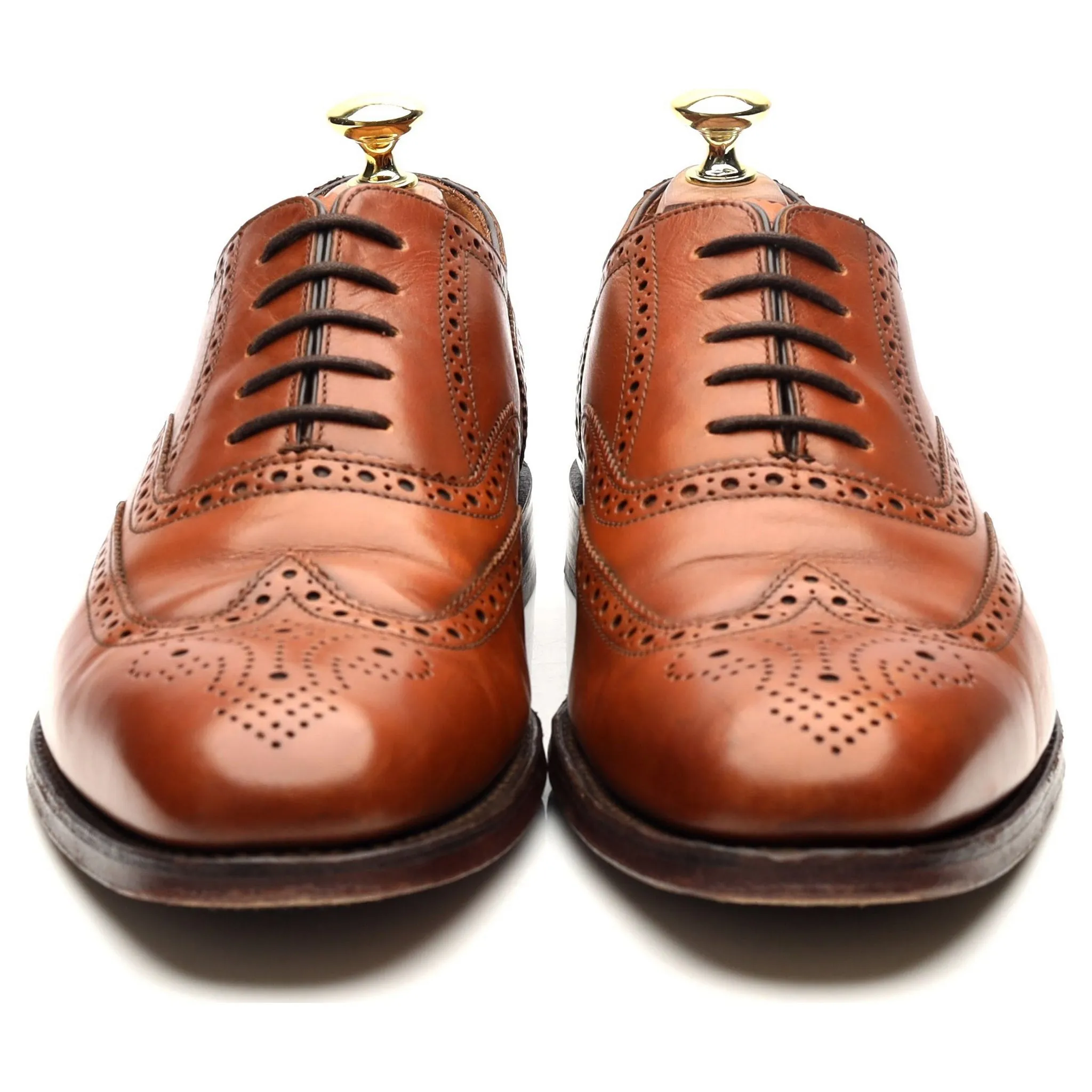 1880 'Buckingham' Tan Brown Leather Oxford Brogues UK 7.5 F