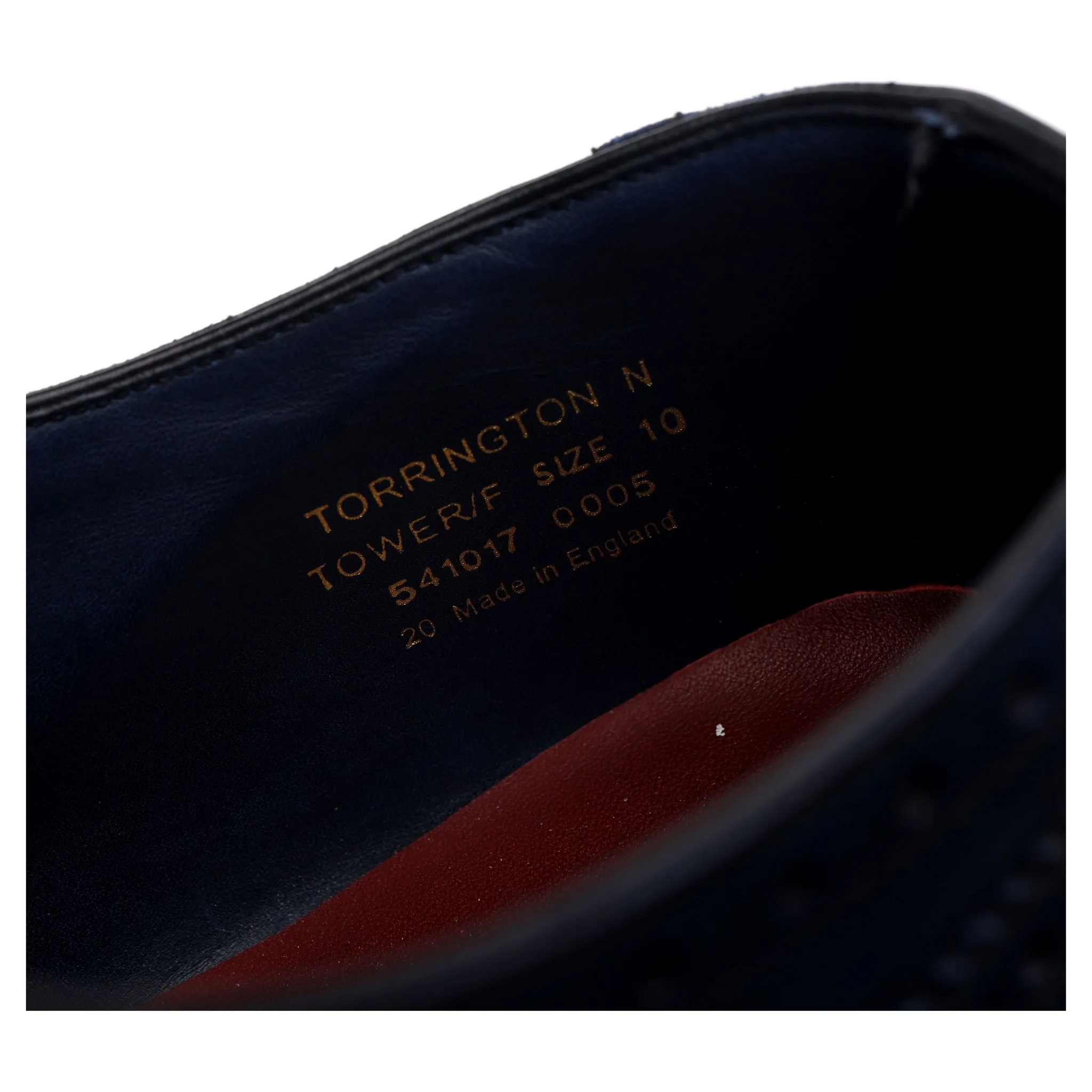 1880 'Torrington' Navy Blue Leather Oxford Brogues UK 10 F