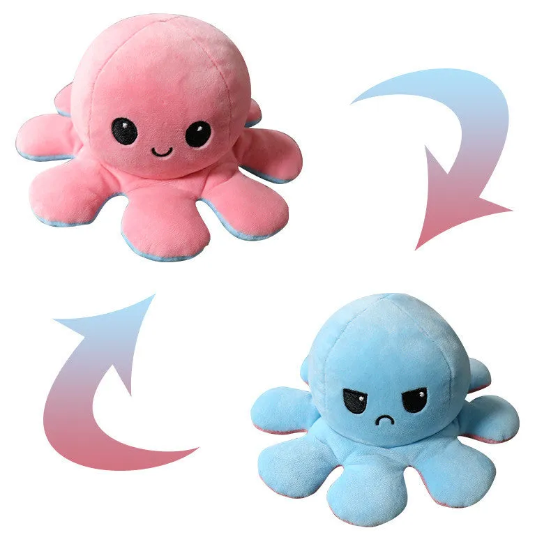 3Pcs Double-Sided Flip Reversible Octopus Plush Toy Set