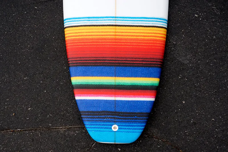 6'0" All Terrain Vehicle Shortboard Surfboard with Mexican Blanket Inlay (Poly)