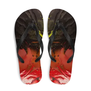 Abstract 02 Black Red Flip-Flops