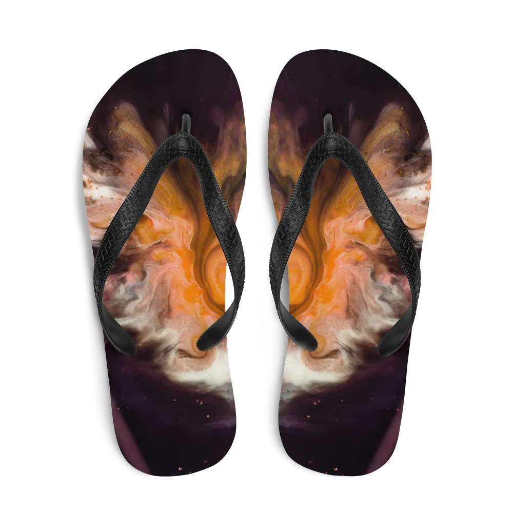 Abstract Painting Flip-Flops