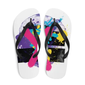 Abstract Series 01 Flip Flops White