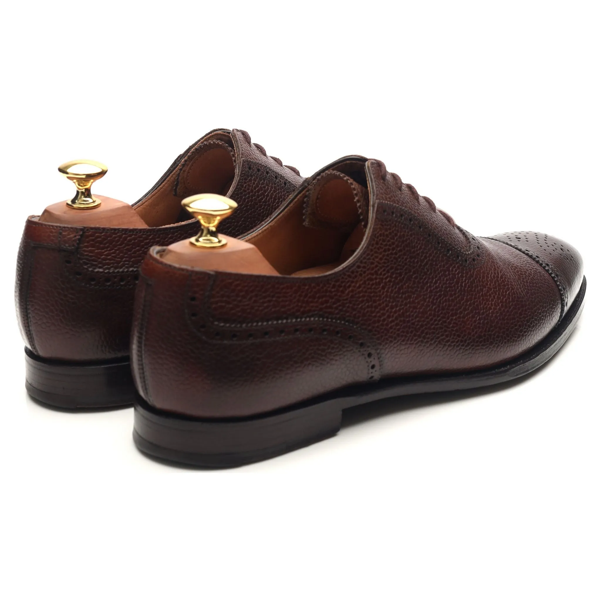 'Adam' Dark Brown Leather Oxford Brogues UK 9 E