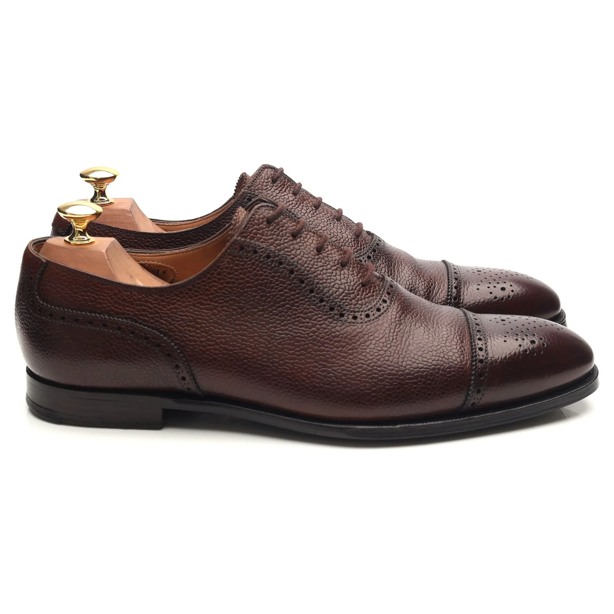 'Adam' Dark Brown Leather Oxford Brogues UK 9 E