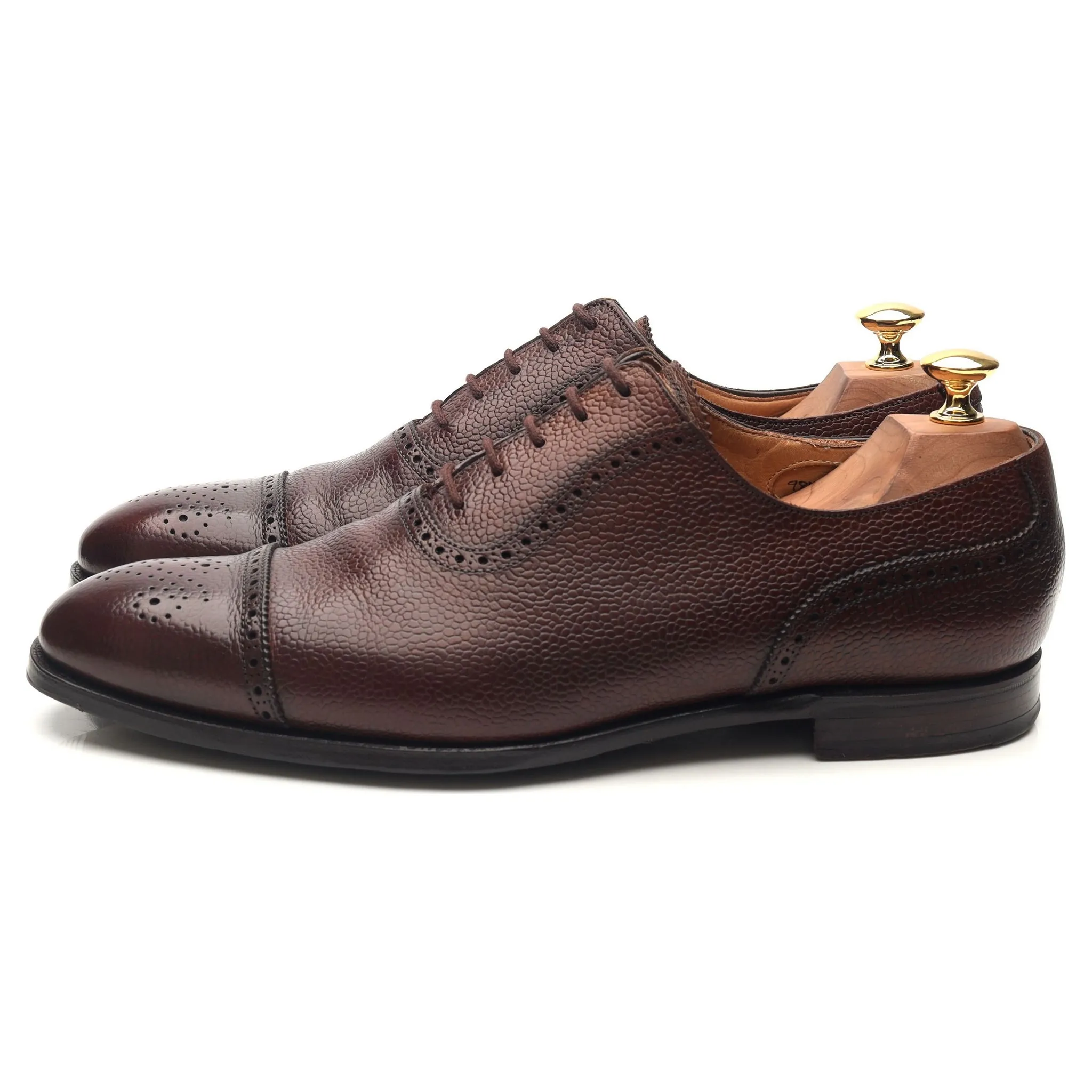 'Adam' Dark Brown Leather Oxford Brogues UK 9 E