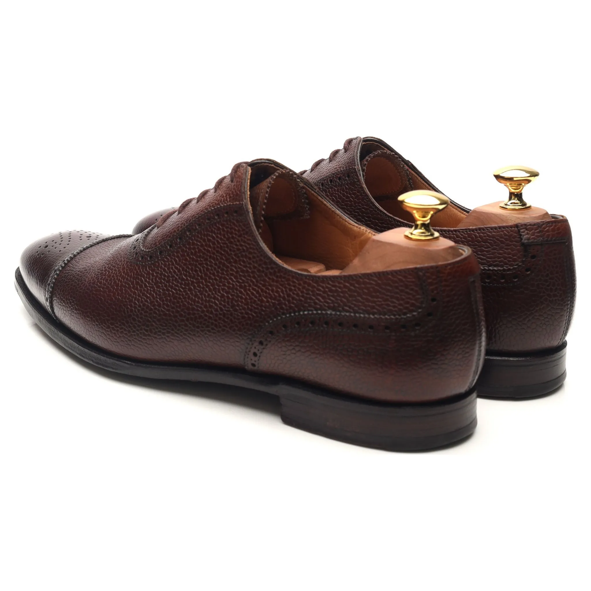 'Adam' Dark Brown Leather Oxford Brogues UK 9 E