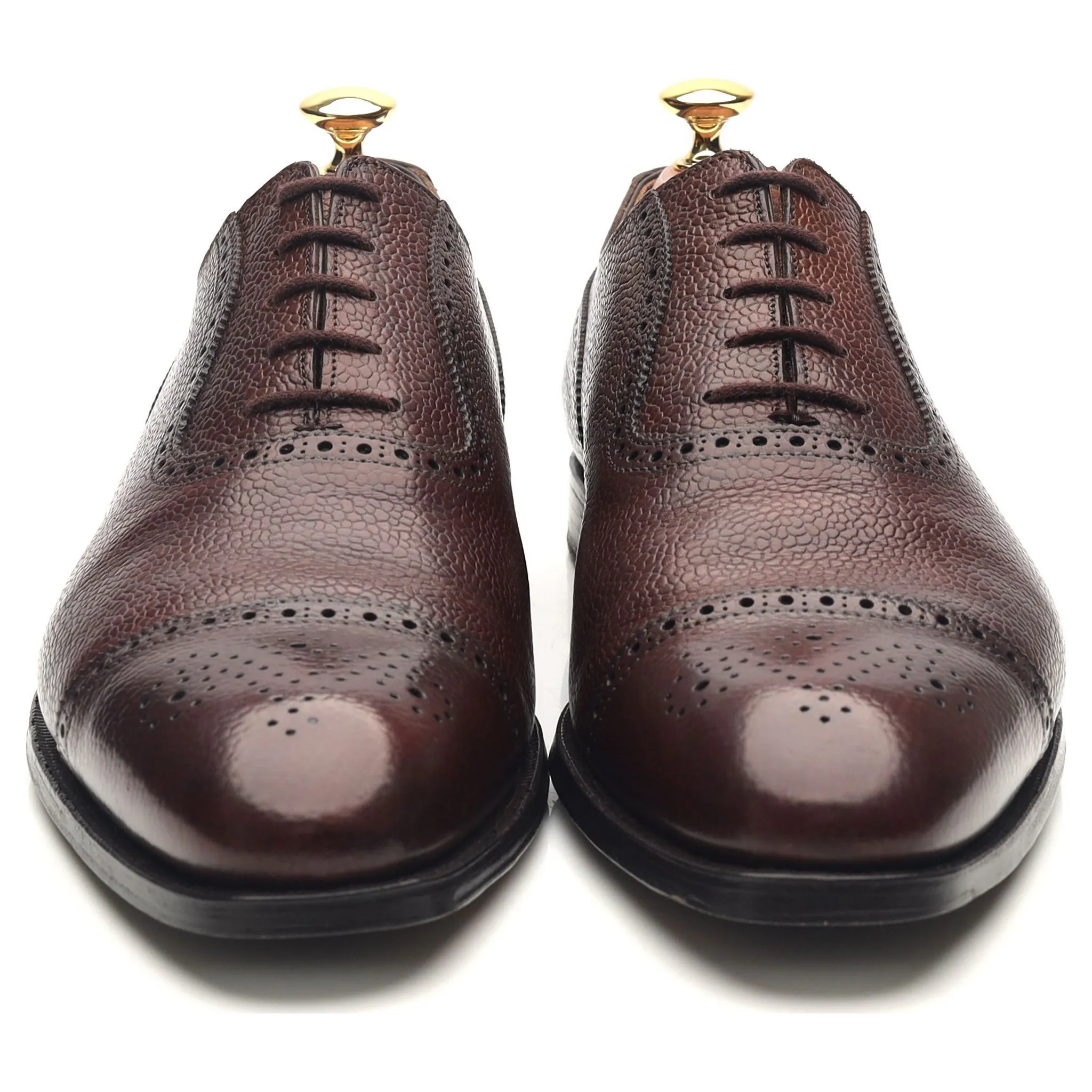 'Adam' Dark Brown Leather Oxford Brogues UK 9 E