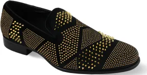 After Midnight OZZY Velvet Stud Shoes Black/Gold