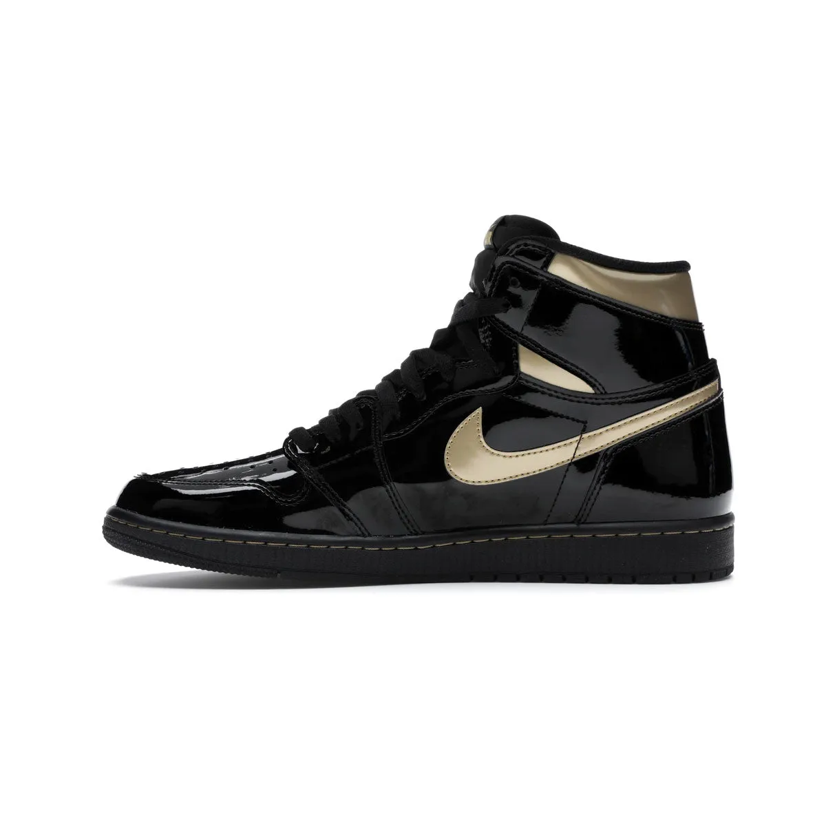 Air Jordan Men's 1 Retro High Black Metallic Gold