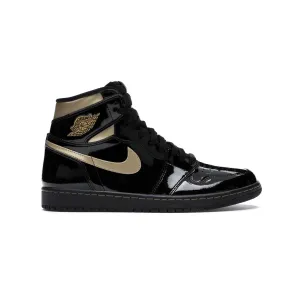 Air Jordan Men's 1 Retro High Black Metallic Gold