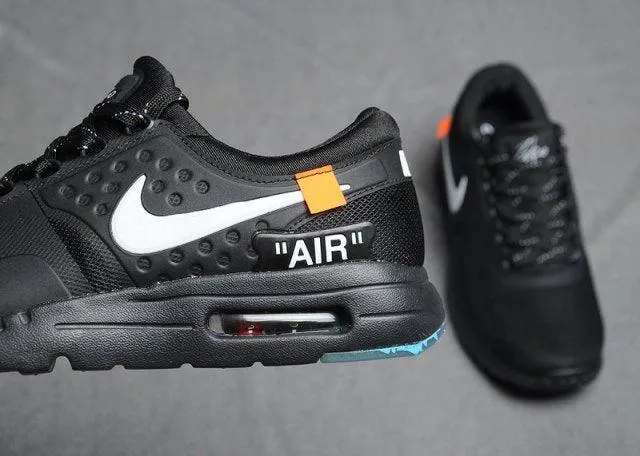 Air Max Zero Off White Black White Mens Running  Sneakers