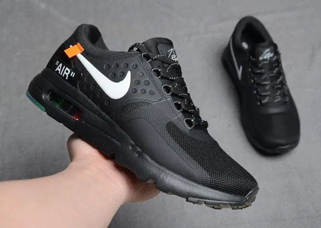 Air Max Zero Off White Black White Mens Running  Sneakers