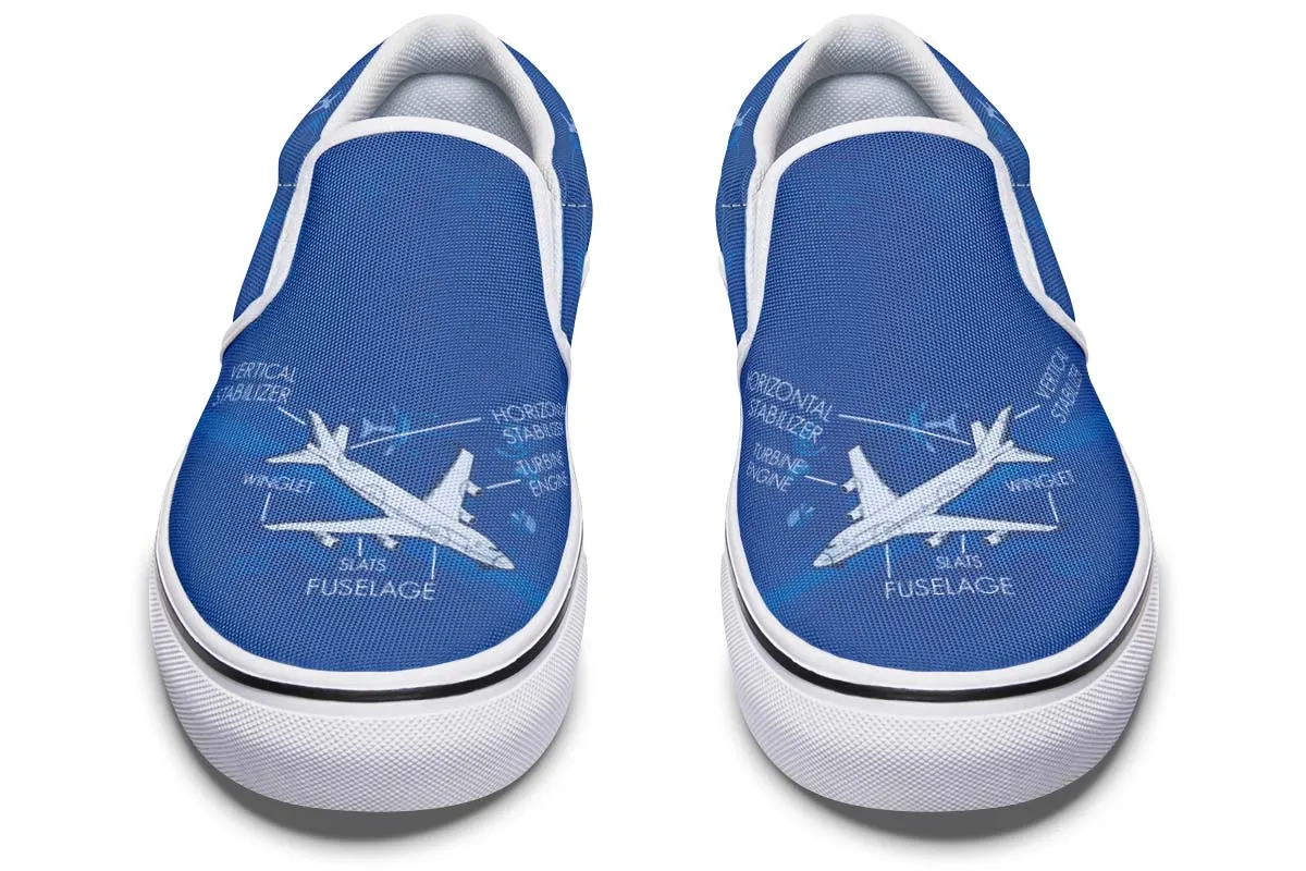 Airplane Diagram Slip-On Shoes