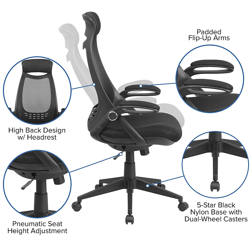 Alamont Home - Ivan Contemporary Mesh Executive Swivel Office Chair - Black Mesh