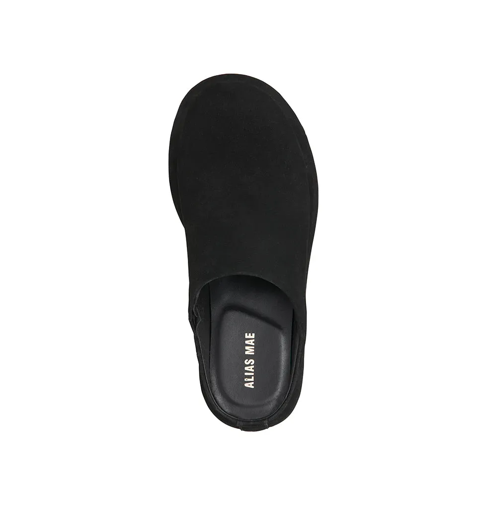 ALIAS MAE Womens Phoebe Mules - Black Nubuck