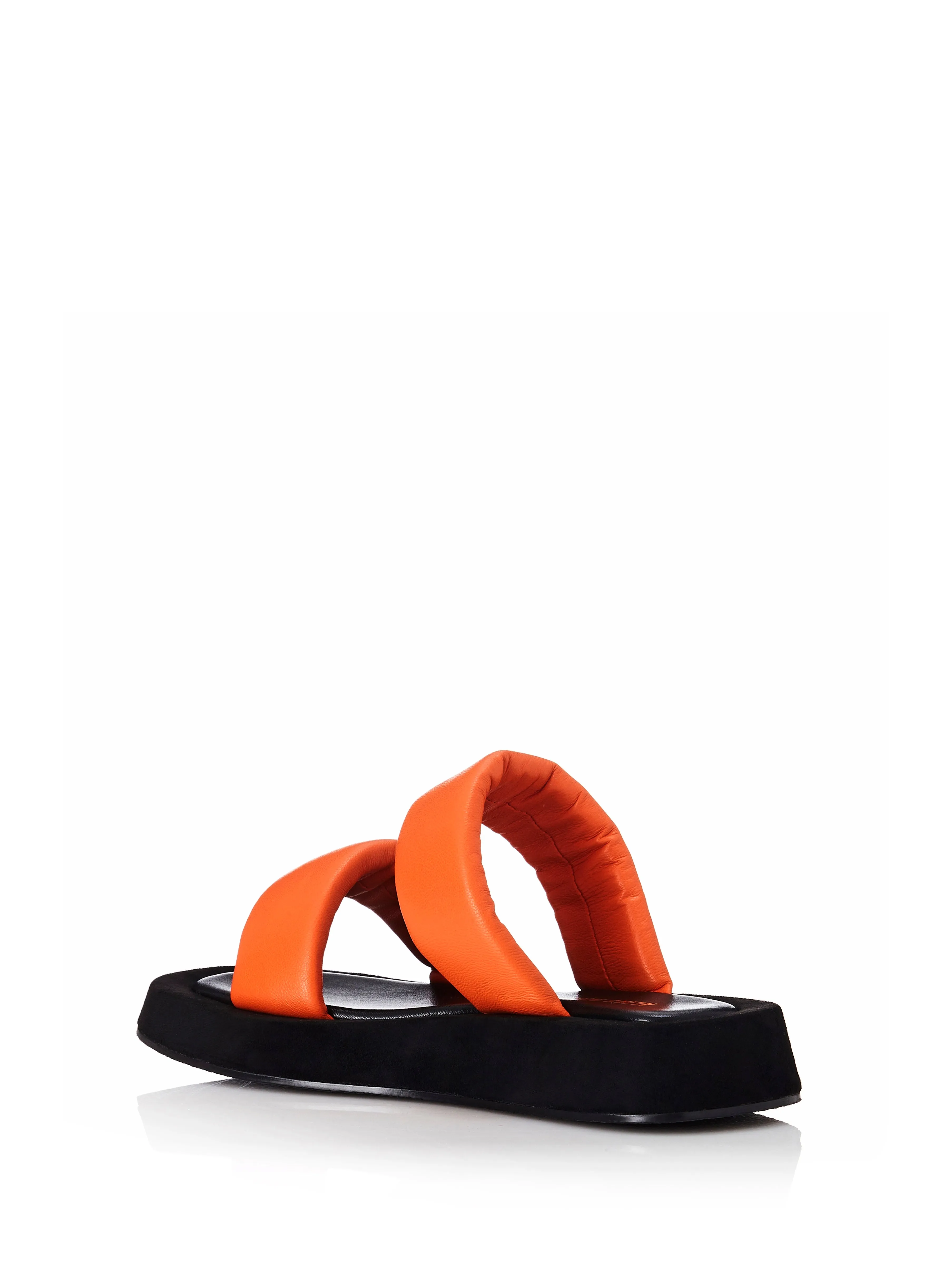 ALIAS MAE Womens Poe Leather Slides Orange Leather