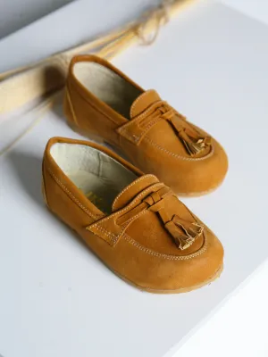 Ananas Petit x Rose & Albert Tan 'Teco' Suede Boat Shoes