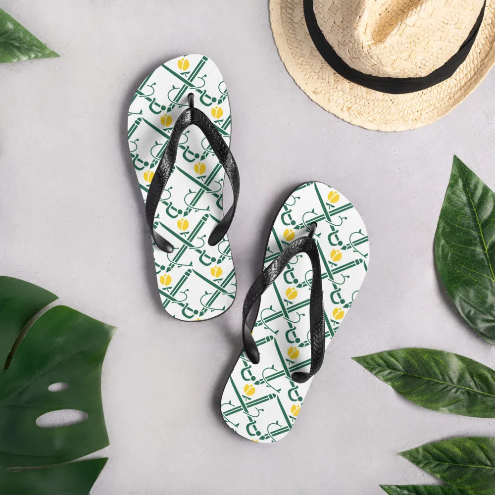 AniFem Logo Patterned Flip-Flops