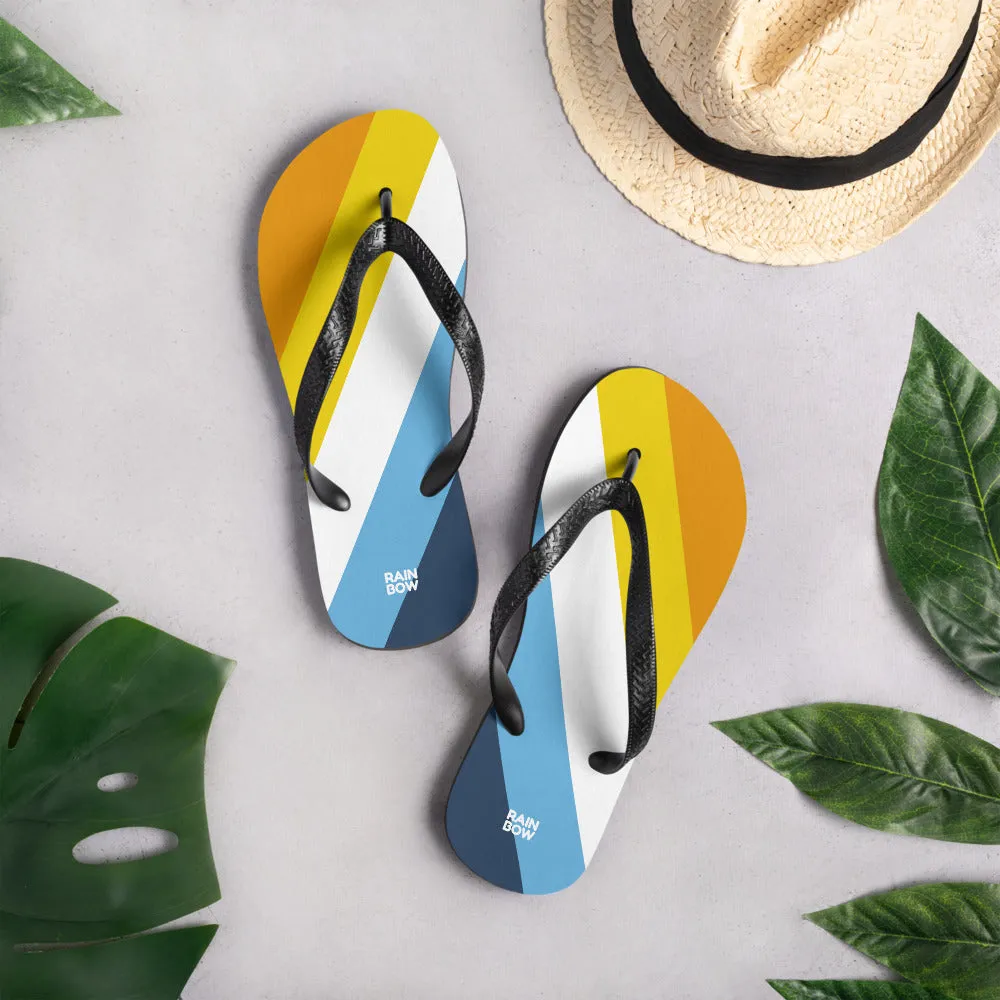 AroAce Diagonal Pride Flag Flip-Flops