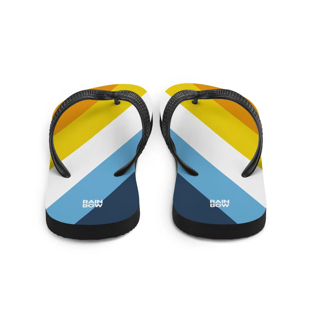 AroAce Diagonal Pride Flag Flip-Flops