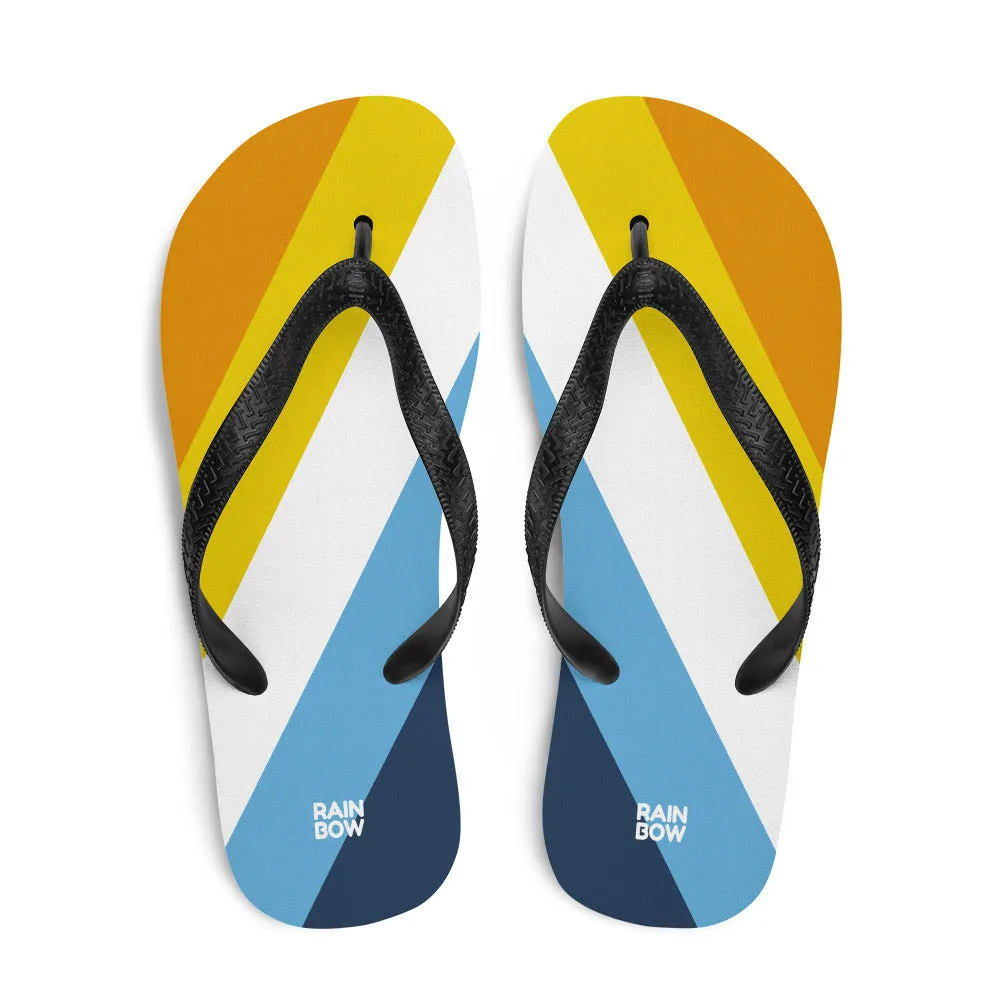 AroAce Diagonal Pride Flag Flip-Flops