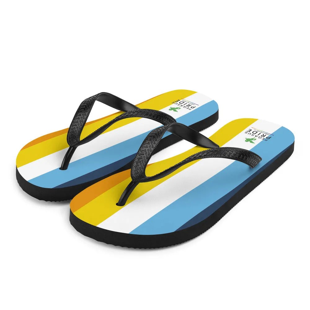 Aroace Pride Flag Flip-Flops Sandals