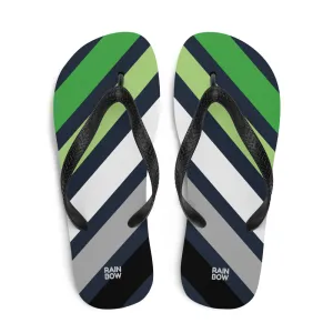 Aromantic Diagonal Stripes Flip-Flops