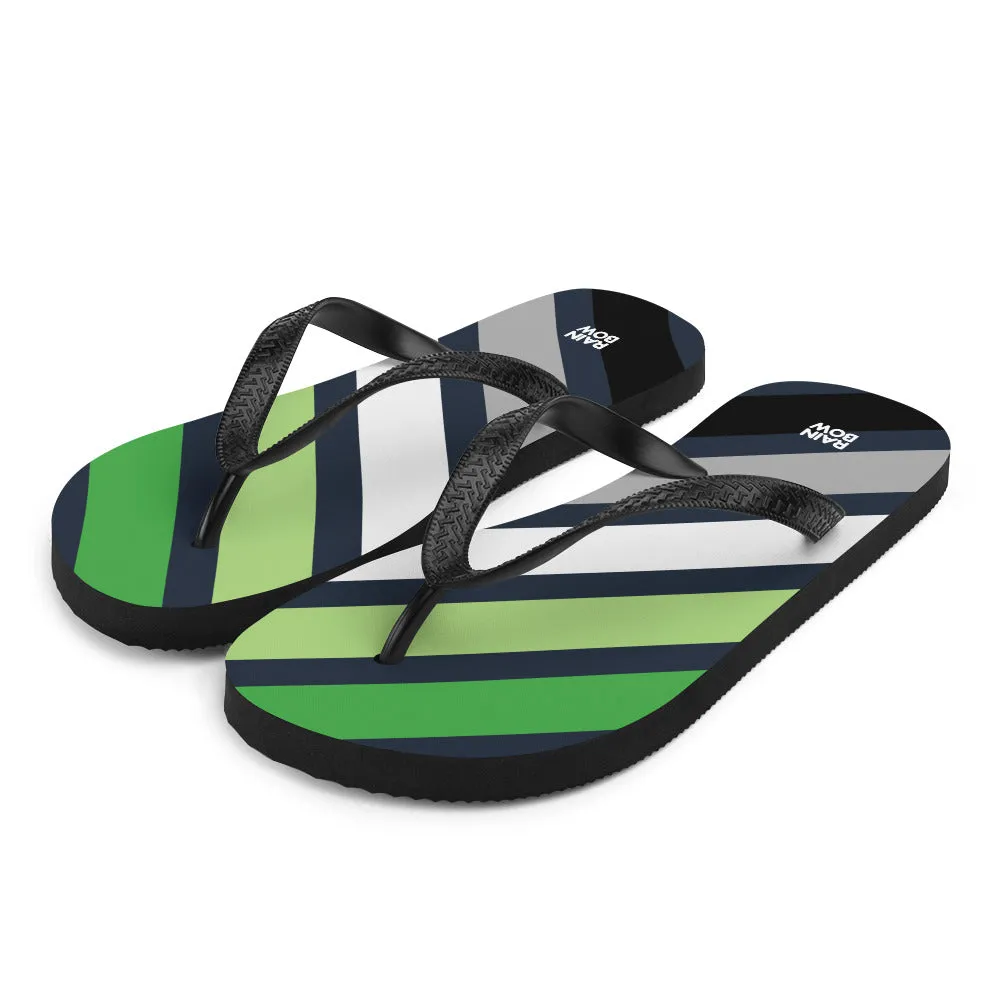 Aromantic Diagonal Stripes Flip-Flops