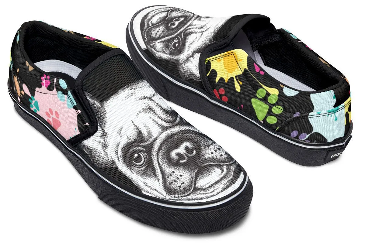 Artsy Frenchie Slip-On Shoes