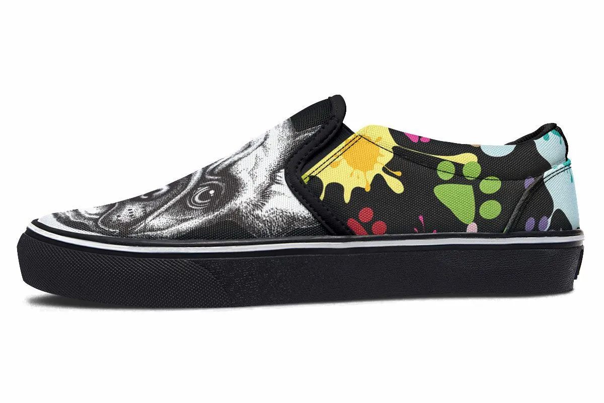 Artsy Frenchie Slip-On Shoes