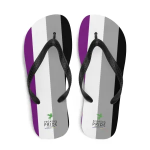 Asexual Ace Pride Flip-Flops