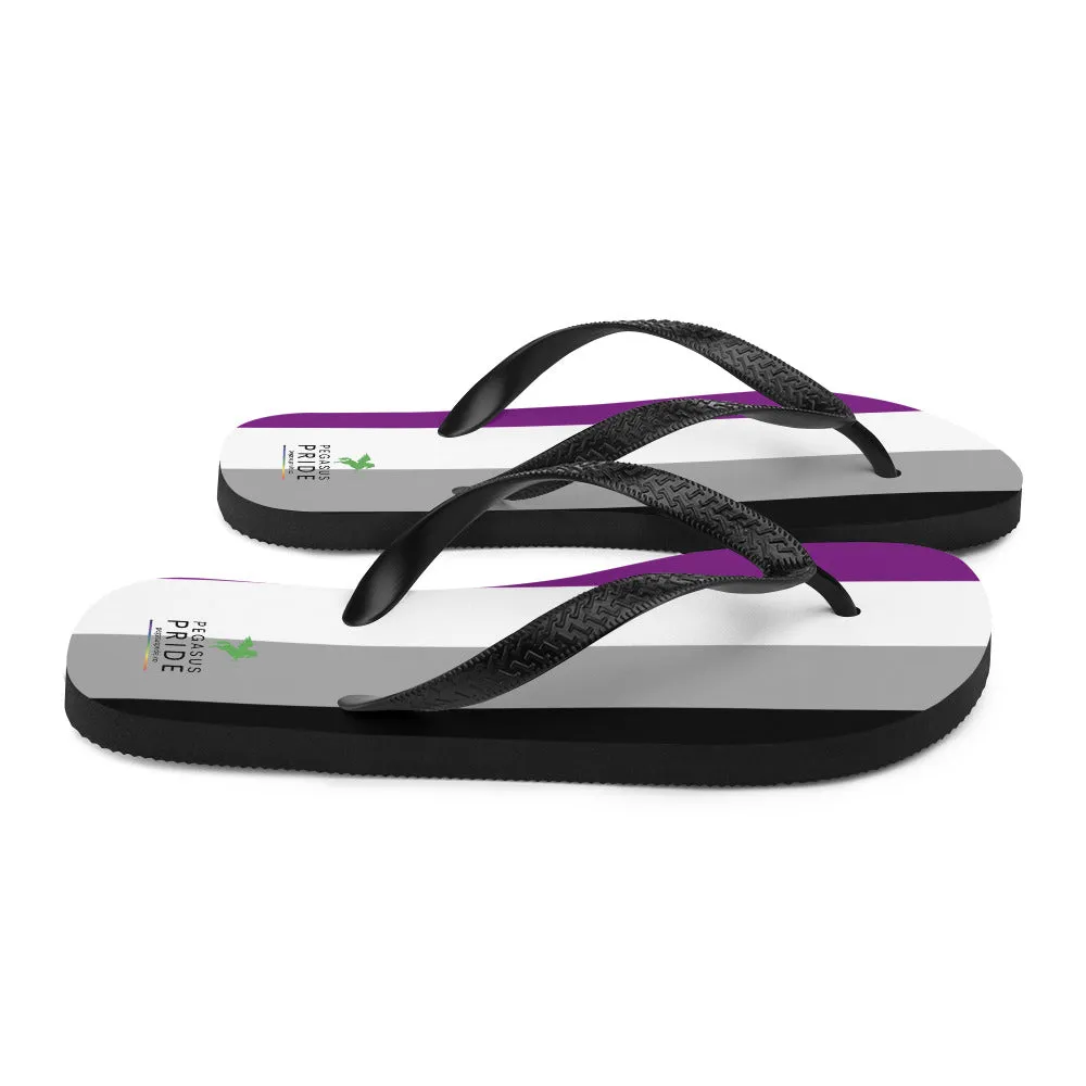 Asexual Ace Pride Flip-Flops