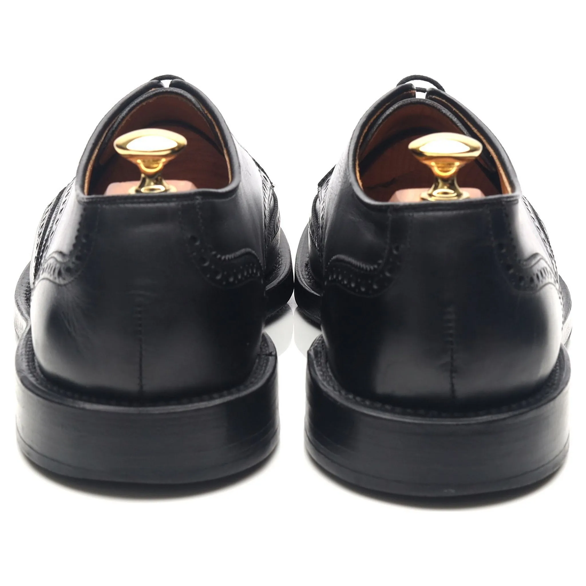 'Auburn' Black Leather Derby Brogues UK 9 US 9.5 E