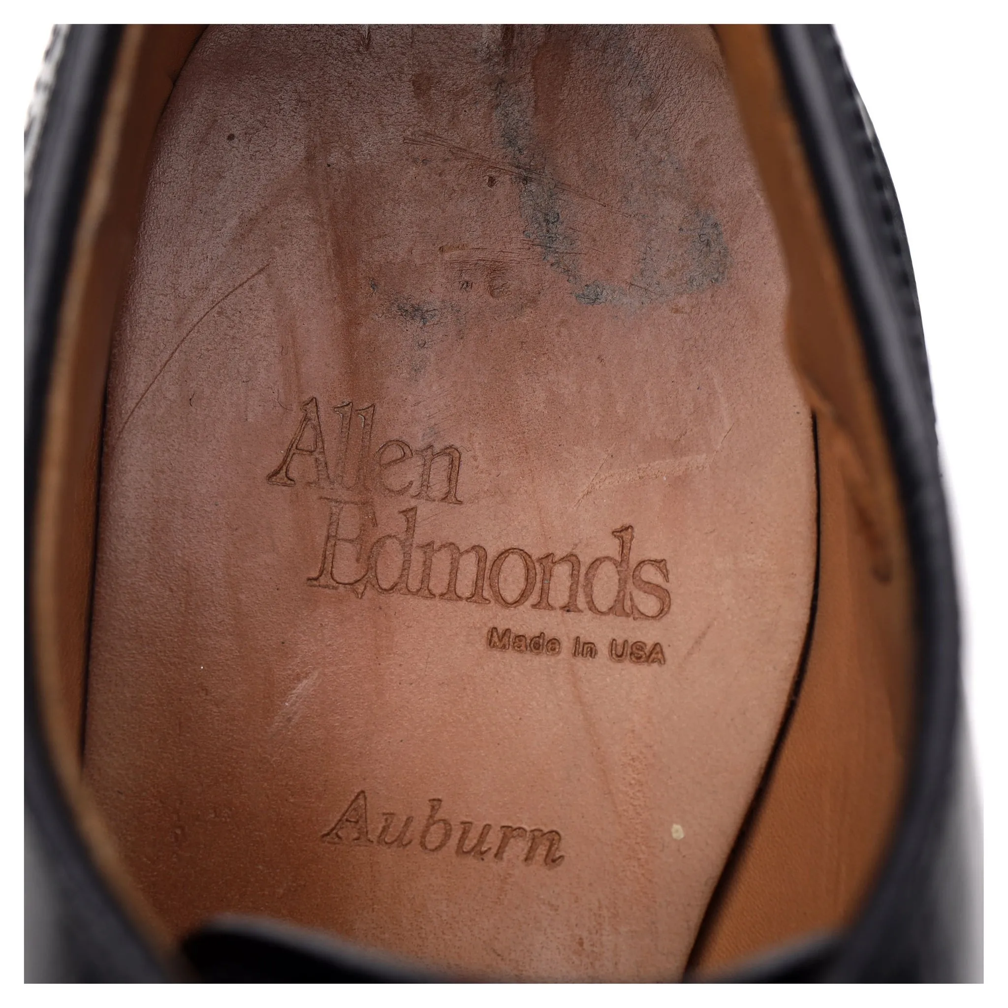 'Auburn' Black Leather Derby Brogues UK 9 US 9.5 E