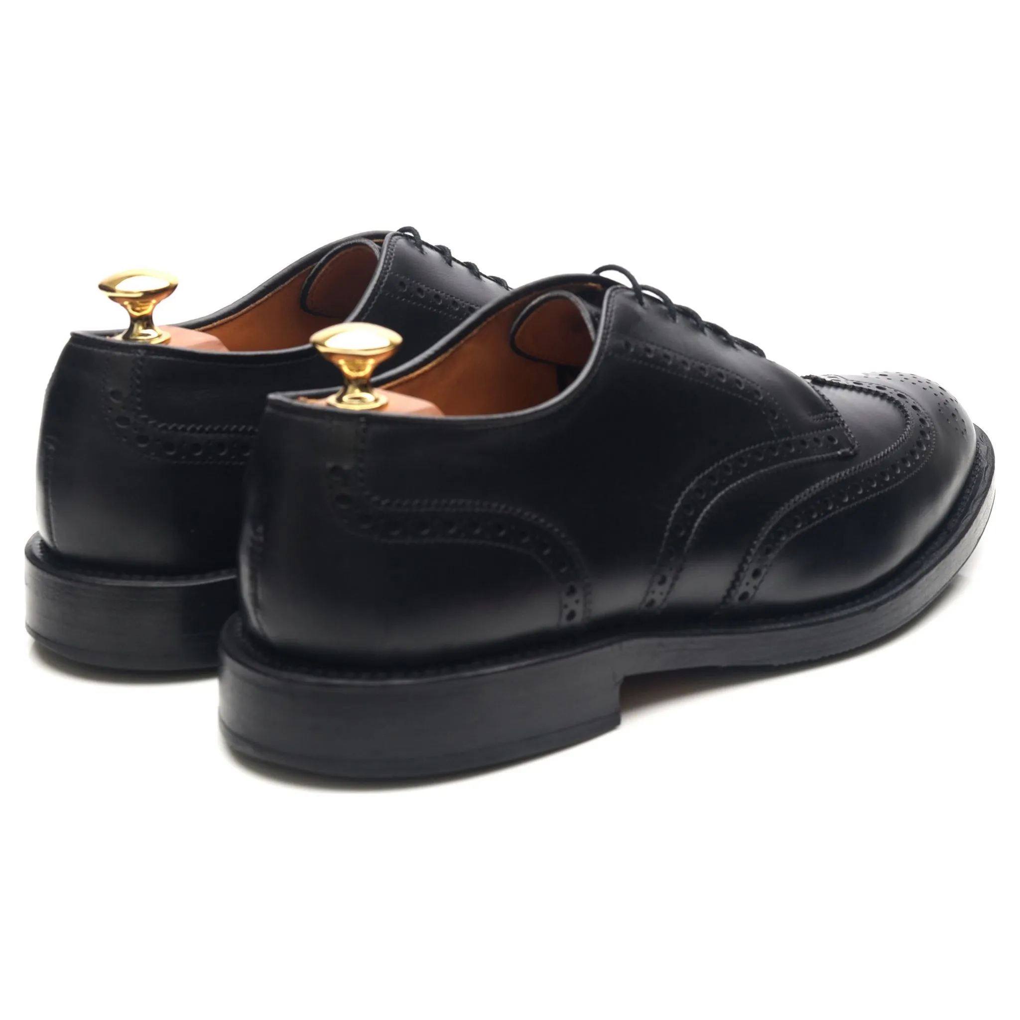 'Auburn' Black Leather Derby Brogues UK 9 US 9.5 E