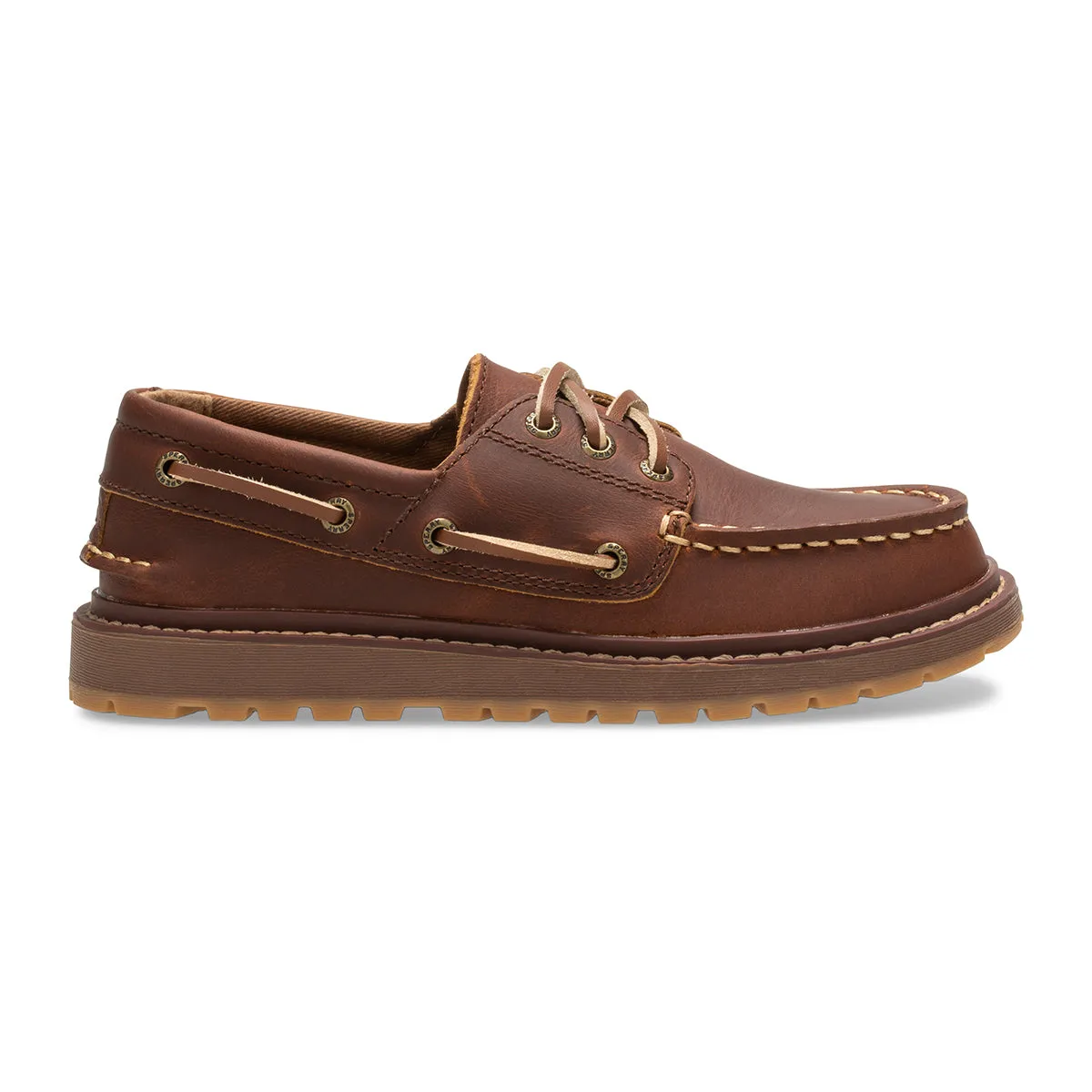 Authentic Original Twisted Lug Boat Shoe - Dark Brown - Boy's