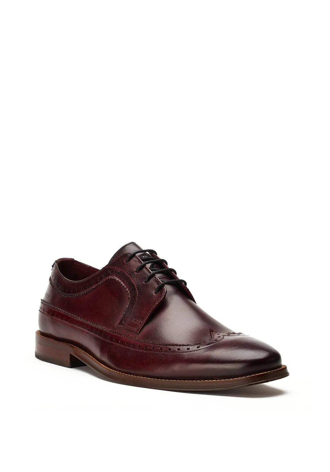 Base London Havisham Leather Brogues, Bordeaux