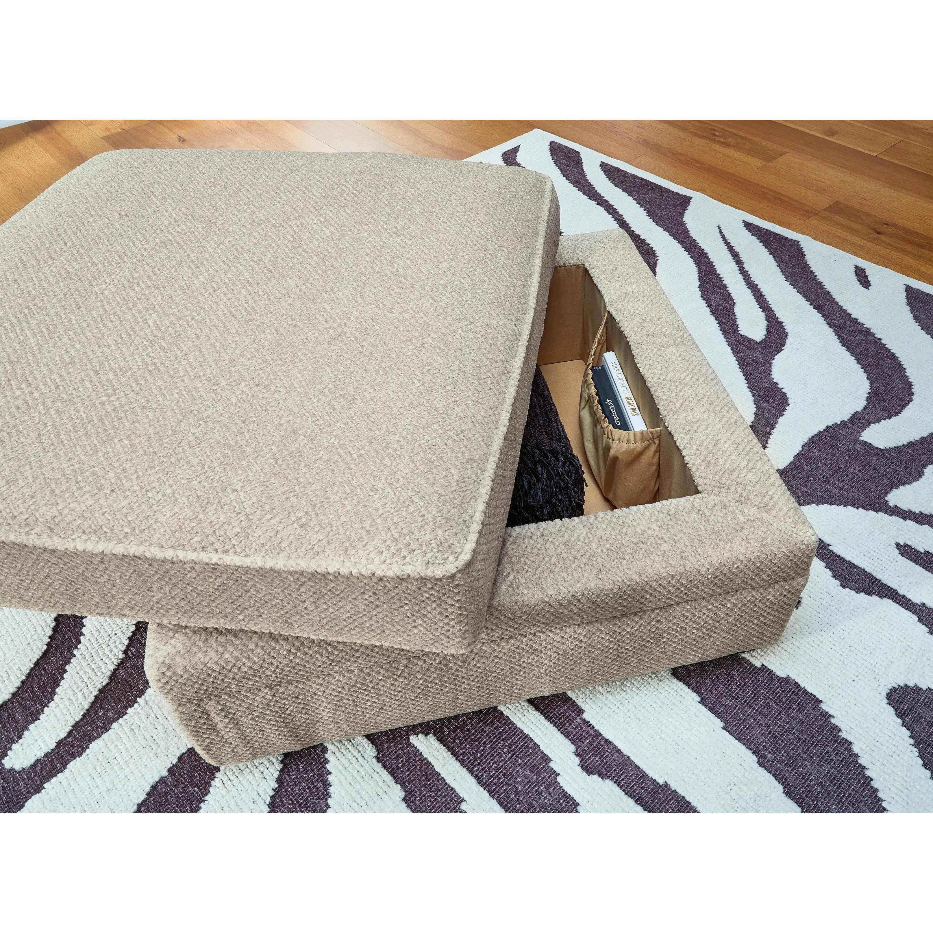 Benchcraft Calnita Fabric Storage Ottoman 2050211