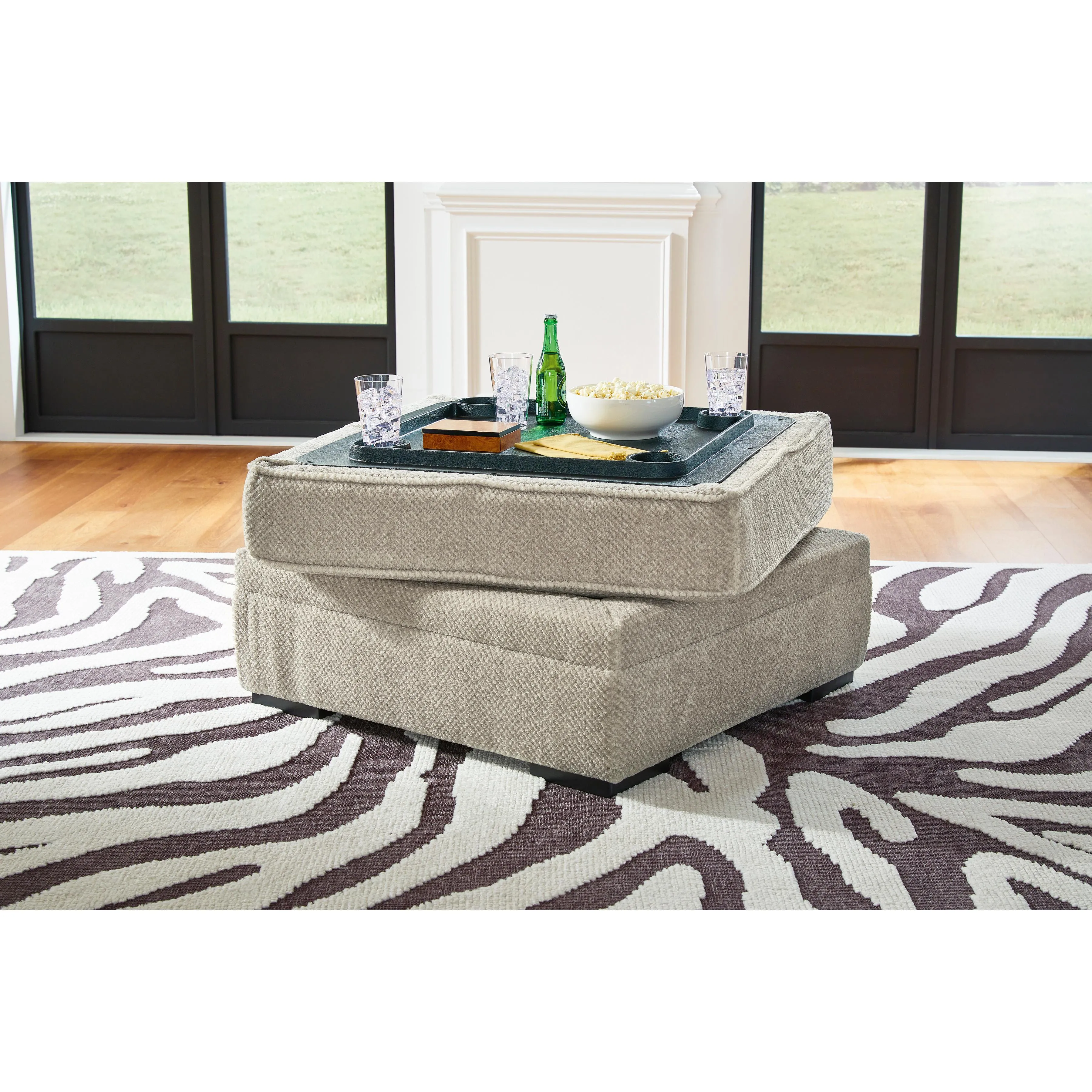 Benchcraft Calnita Fabric Storage Ottoman 2050211