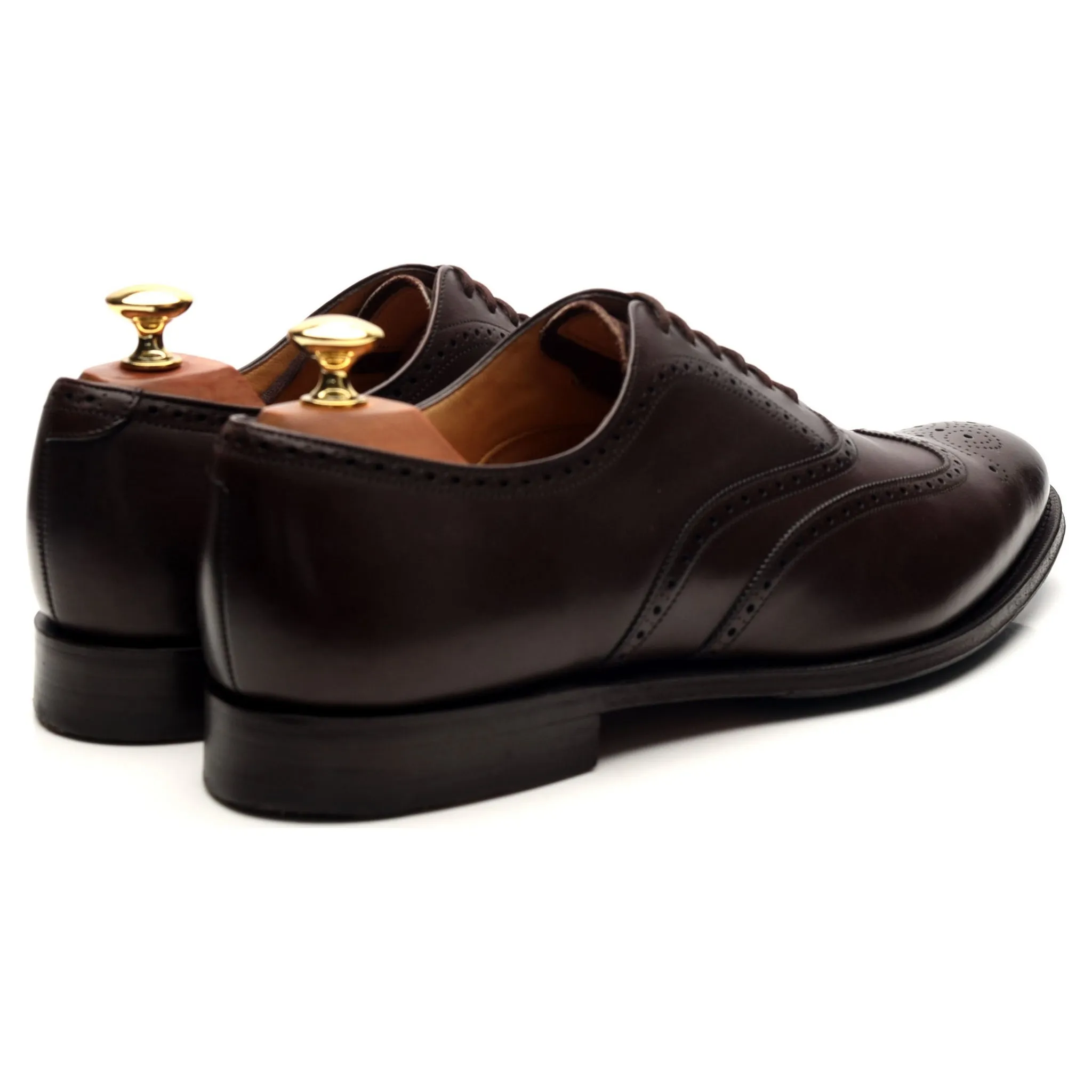 'Berlin' Dark Brown Leather Oxford Brogues UK 8.5 F